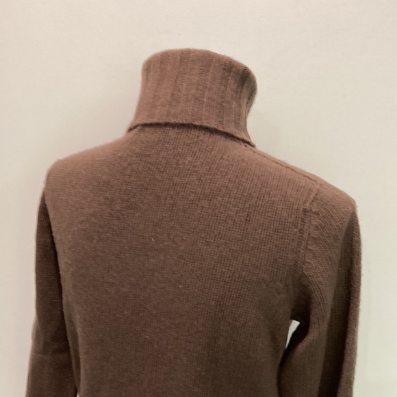 SISLEY Turtleneck Sweater Brown Wool Chunky Angora - Picture 10 of 13